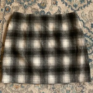 Plaid Print Mini Skirt